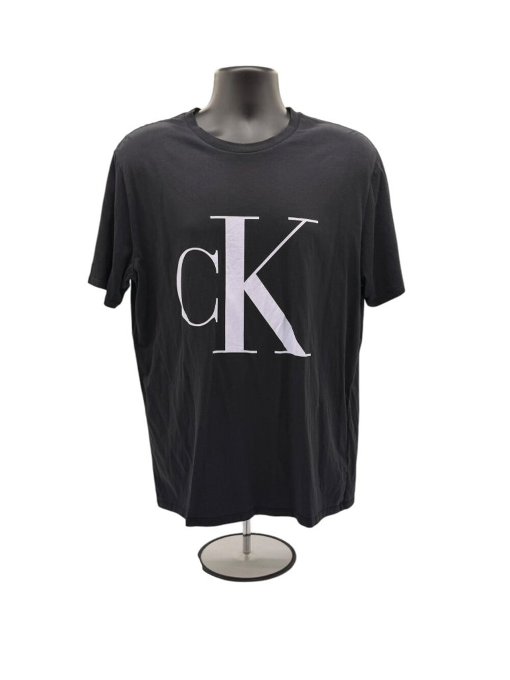Men's Calvin Klein L Black T-shirt w/White CK Logo
